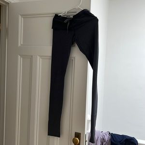 Lululemon heather grey fold over waist leggings 6